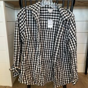 J Crew outlet long sleeve checkered button down